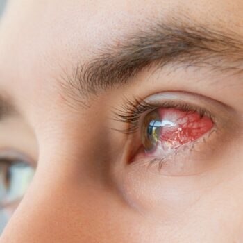 Conjunctivita: ce este, ce simptome apar, tratament şi posibile complicaţii Close,Up,Of,Male,Brown,Bloodshot,Eyes,And,Redness,With